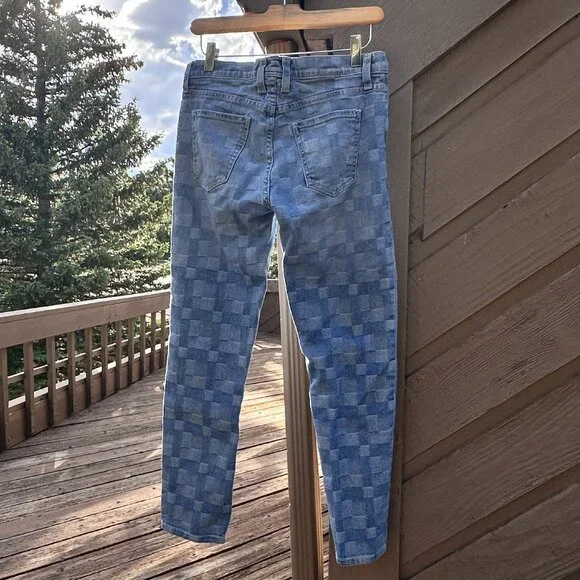 RARE Y2K Current/Elliott The Fling Slim Boyfriend Jeans in Patchwork Monterrey